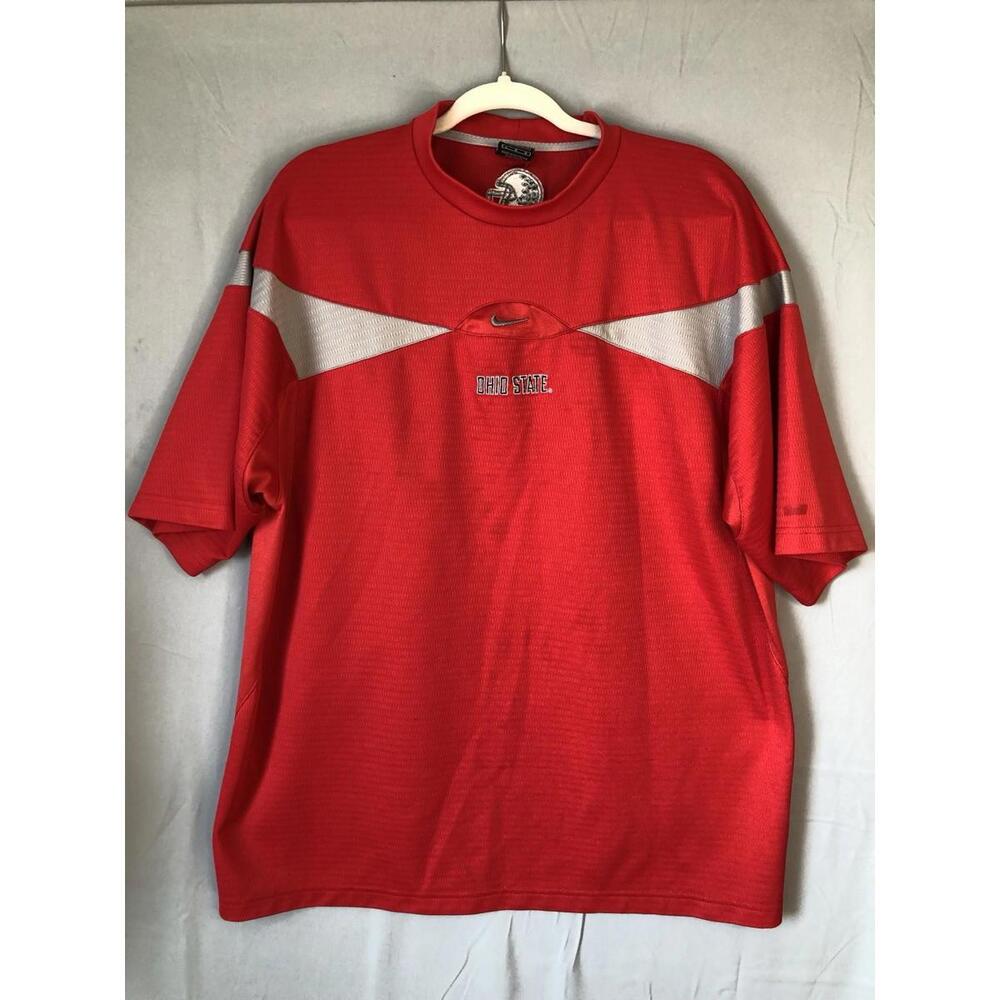 Vintage Nike Team Ohio State Buckeyes Embroidered Football Shirt Size Large